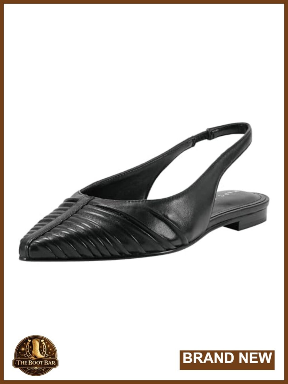 Marc Fisher LTD Women's Pointed Toe Slingback Ballet Flats Leather